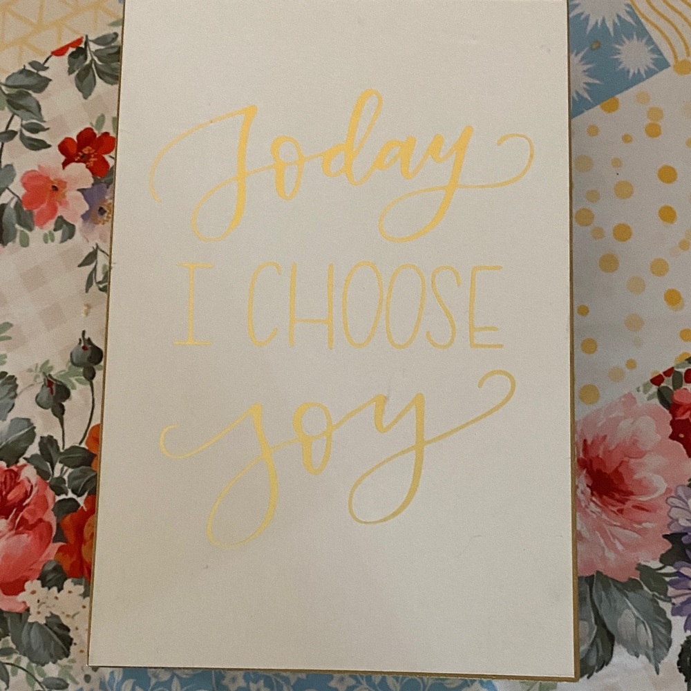 Hobby Lobby Gold Script Wall Art - "Today I Choose Joy"